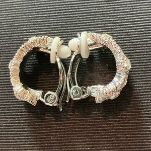 Modern comfort clip on rhinestone earrings